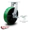 Service Caster 12 Inch Heavy Duty Green Poly on Cast Iron Caster with Brake and Swivel Lock SCC SCC-KP92S1230-PUR-GB-SLB-BSL - alternate 5